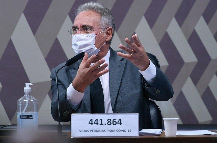 renan diz ter provas sobejas de gabinete paralelo e falta de prioridade para vacina