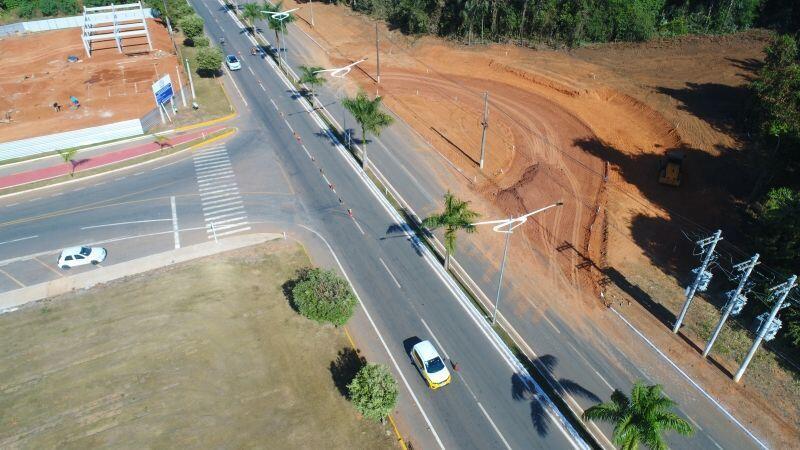 avenida das nacoes sofre adaptacoes no transito para realizacao de obra