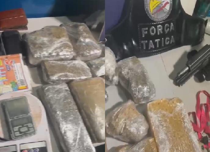 forca tatica desmantela quadrilha e apreende droga e pistola em pontes e lacerda