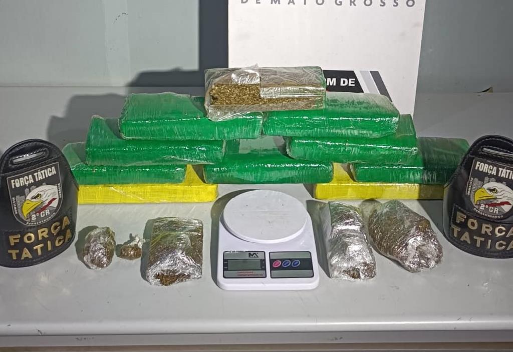 mulher e detida com tabletes e porcoes de maconha em varzea grande