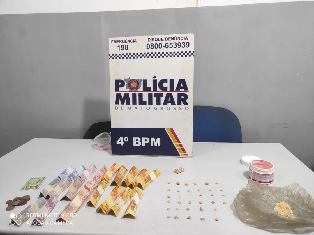 adolescente e rendido com pasta base de cocaina em varzea grande