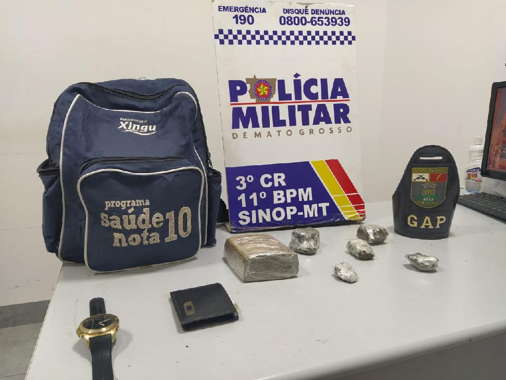 gap intercepta jovem com maconha dentro de onibus em sinop