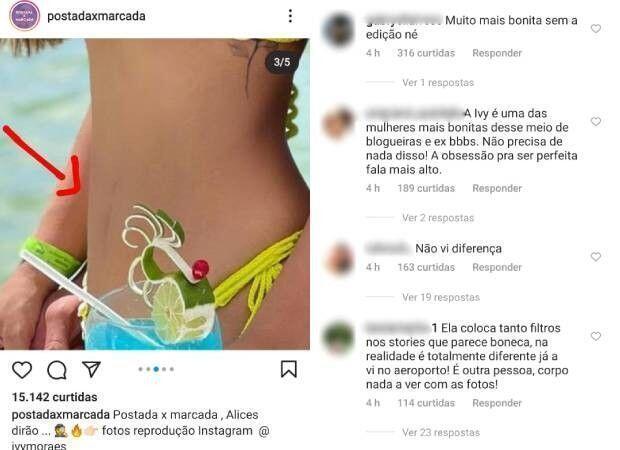 Ivy Moraes é acusada de editar fotos para ficar com a barriga seca 3 Ivy Moraes