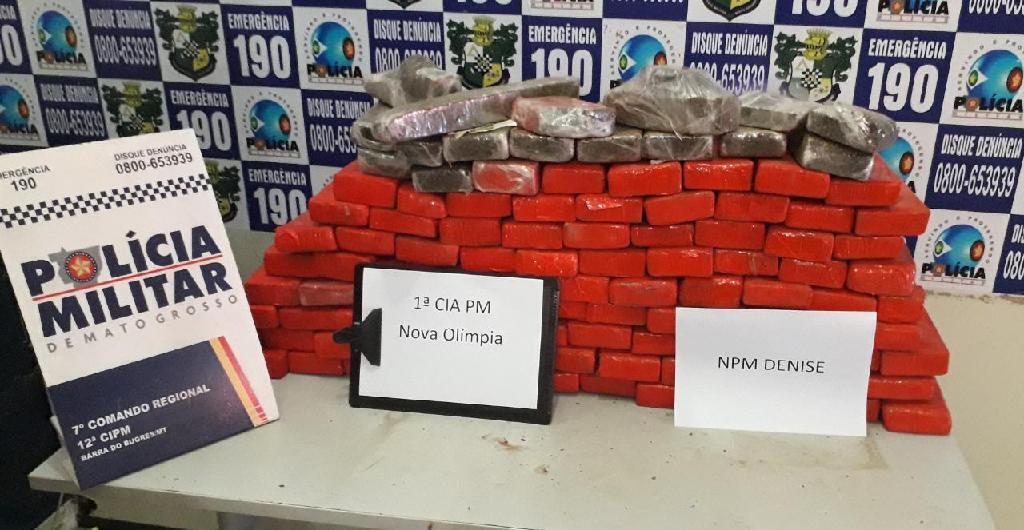 pm de nova olimpia apreende mais de 90 kg de maconha e recupera carro roubado em vg