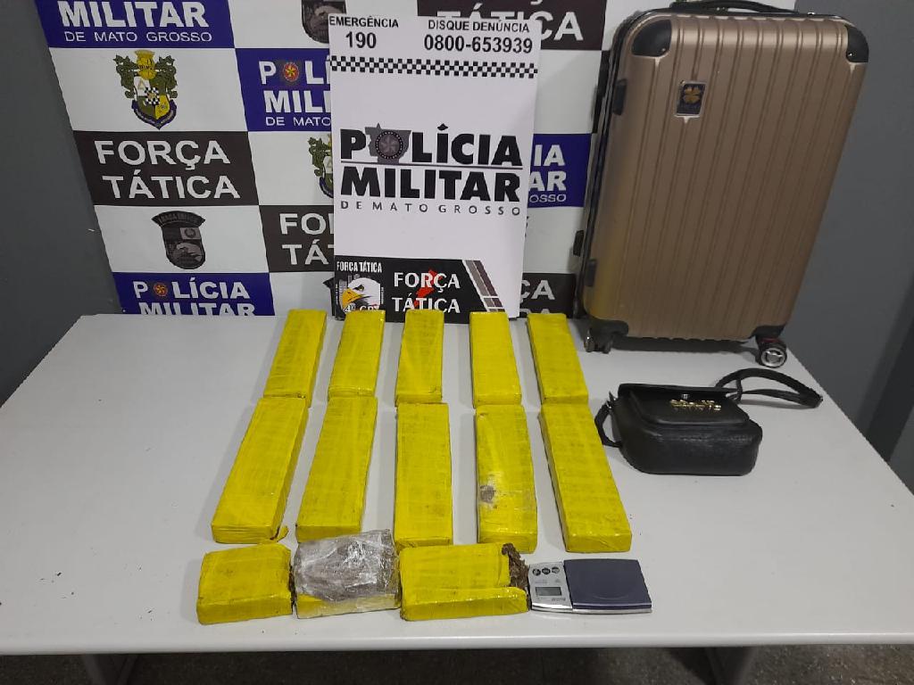 pm prende mulher com 10 quilos de maconha em rondonopolis