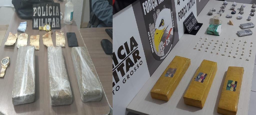 drogas bocas de fumo fechadas e prisoes durante trabalho ostensivo do 15º cr na regiao norte do estado