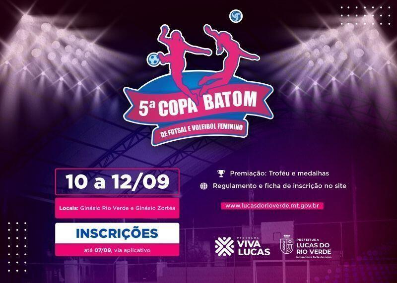 estao abertas as inscricoes para copa batom de futsal e voleibol