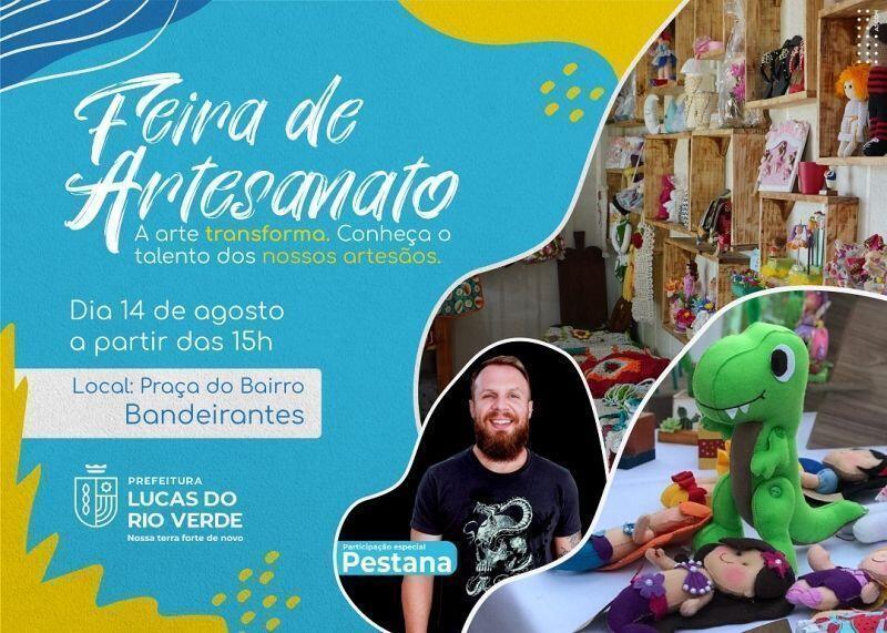 feira do artesao de agosto sera realizada na praca do bairro bandeirantes