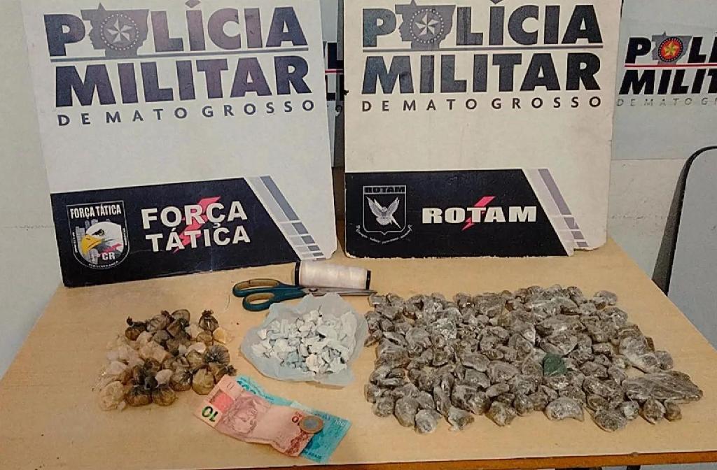 forca tatica apreende 242 porcoes de droga e detem casal no bairro osmar cabral