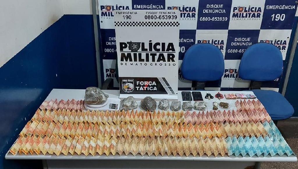 forca tatica flagra suspeitos com pacotes de maconha e r 5 mil em caceres