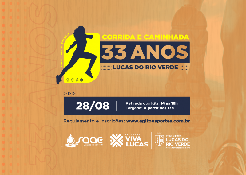 retirada dos kits da corrida sera das 14h as 16h deste sabado 28