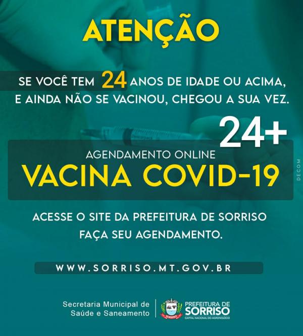 sorriso abre agendamento para a populacao com 24 anos ou mais