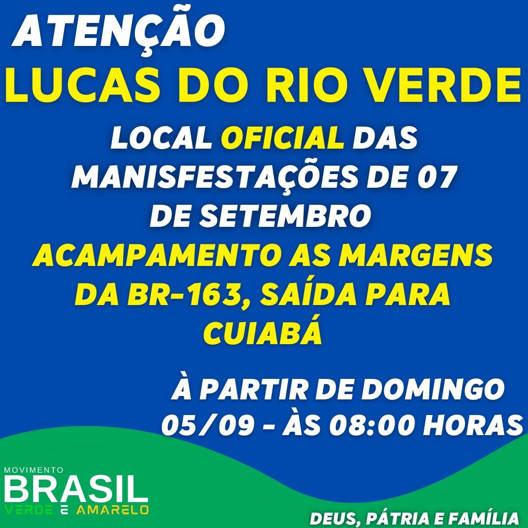 Coordenadores convidam populares para manifesto de 7 de setembro em Lucas e Brasília 3 WhatsApp Image 2021 09 03 at 12.55.41 2