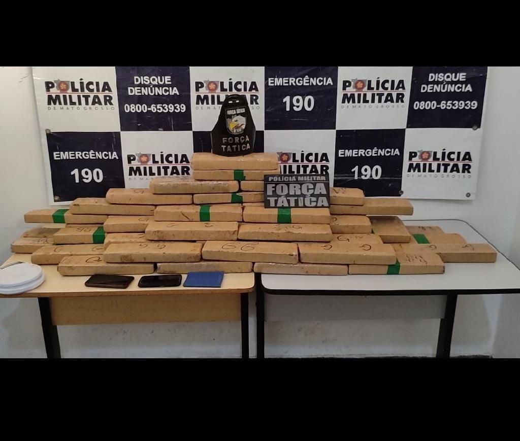 forca tatica apreende adolescente com 66 quilos de maconha no cpa iii