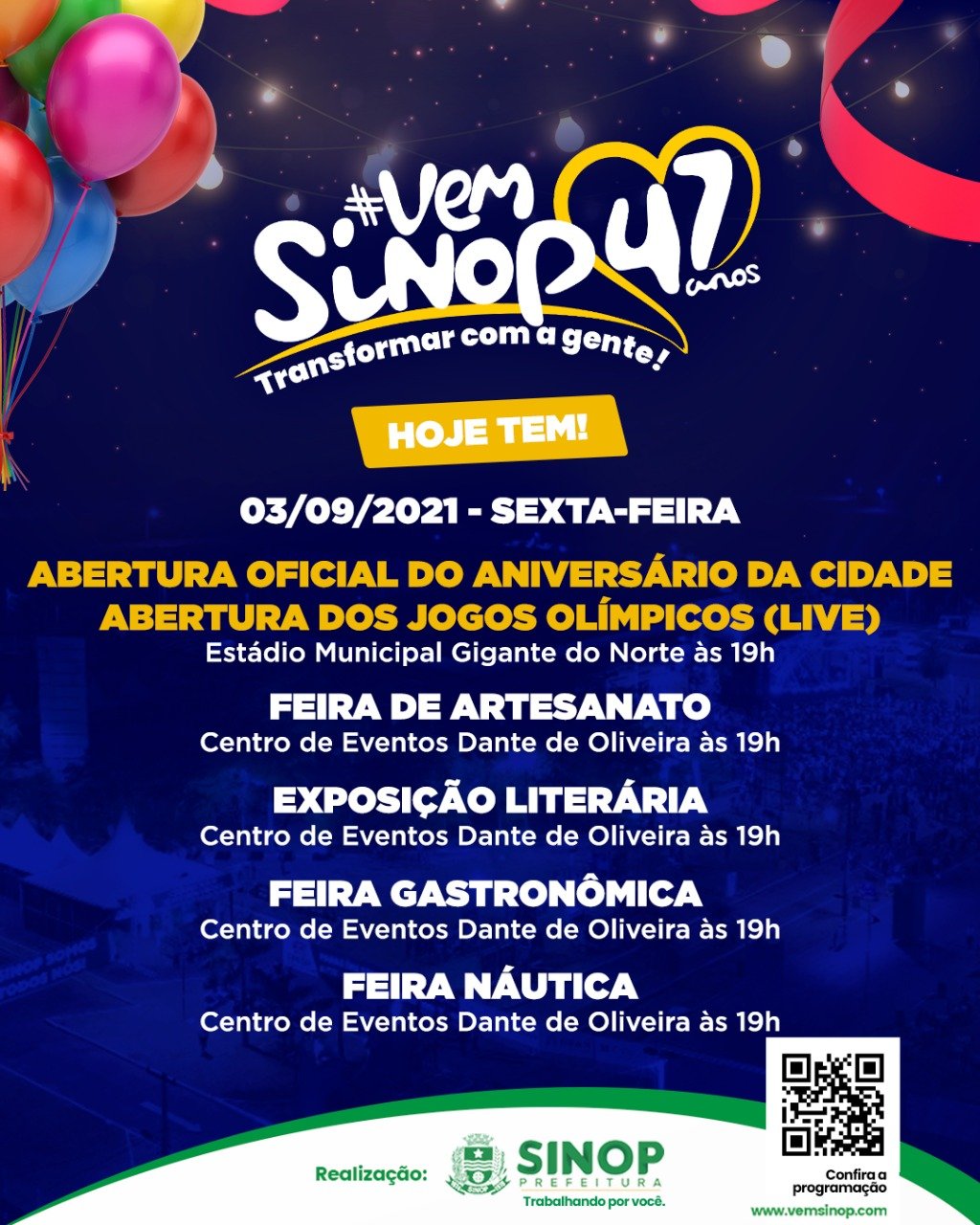 jogos olimpicos abrem programacao de comemoracao ao aniversario de sinop