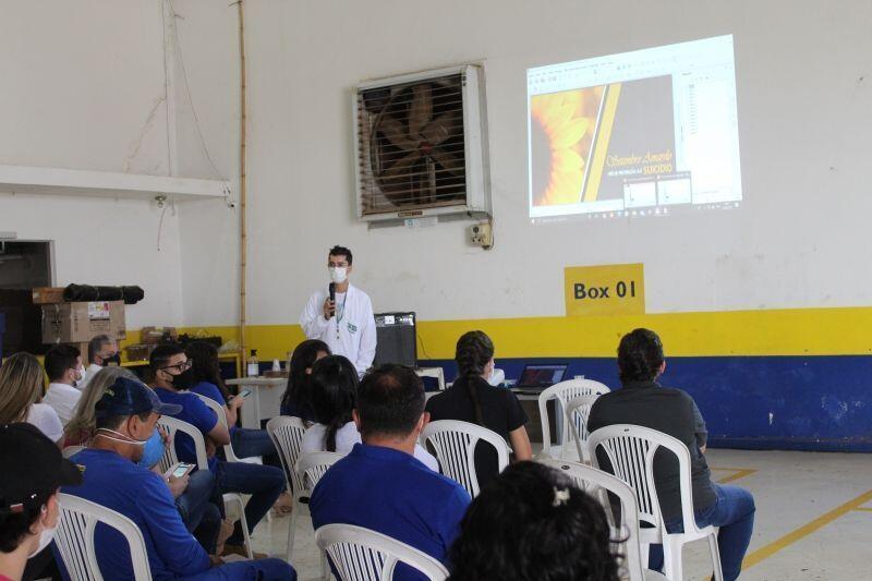 secretaria realiza acoes de promocao da saude em empresas locais