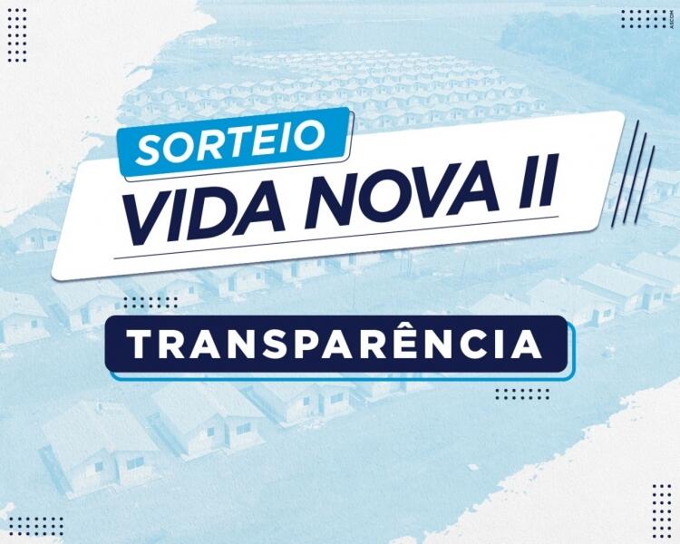 vida nova ii cadastros nao compativeis sao substituidos pelos sorteados de reserva