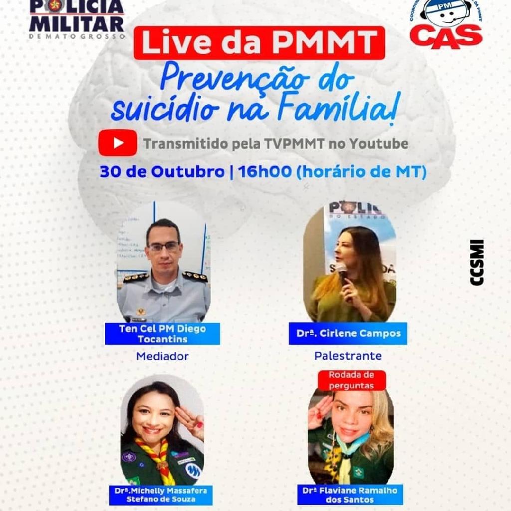 coordenadoria de assistencia social da pm realiza live de prevencao ao suicidio neste sabado 30