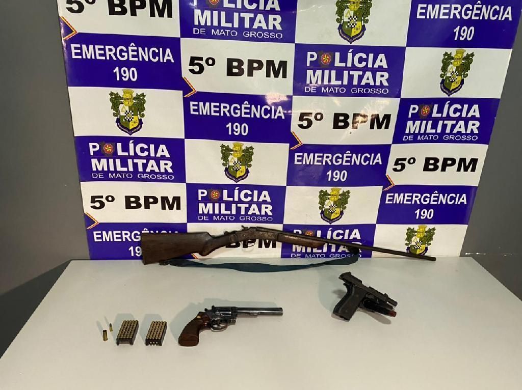 idoso e baleado em tentativa de homicidio e recebe voz de prisao por porte ilegal de armas