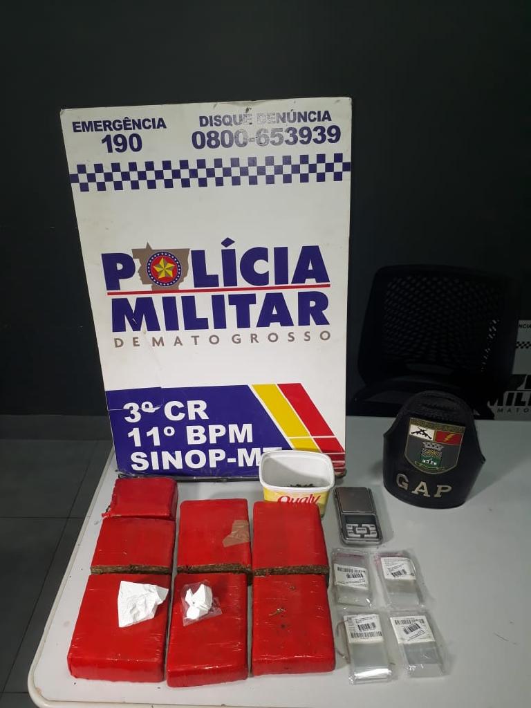 pm apreende 7 kg de maconha apos perseguicao a um motociclista