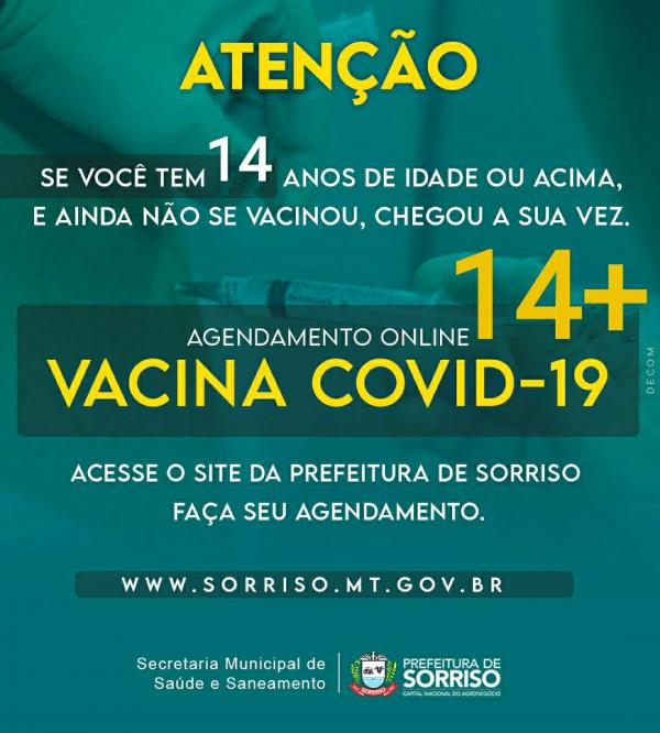 sorriso abre agendamento para imunizar populacao 14