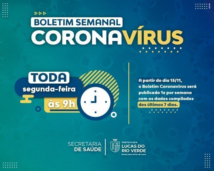 boletim coronavirus passara a ser semanal a partir de segunda feira 15