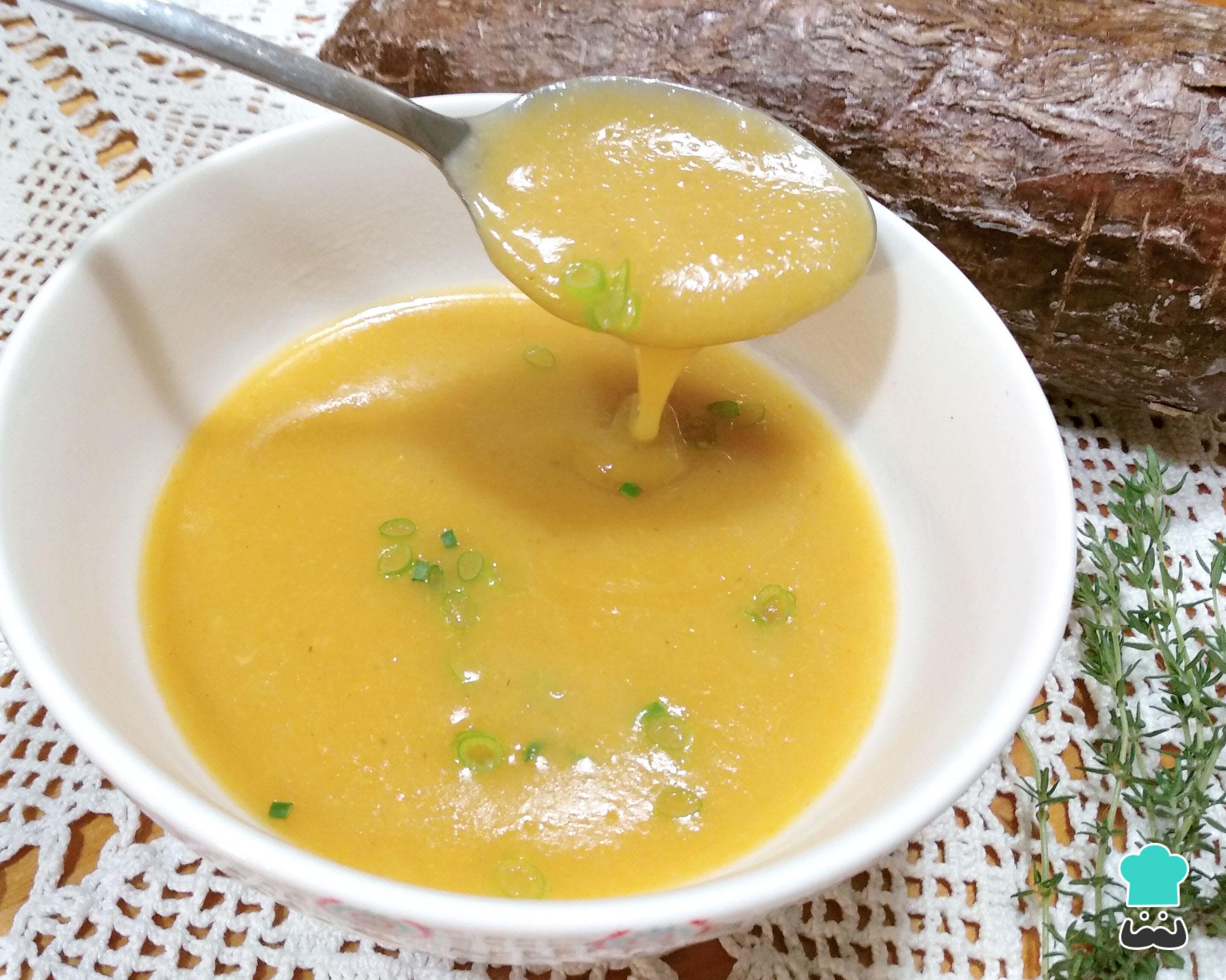 Receita de caldo de mandioca