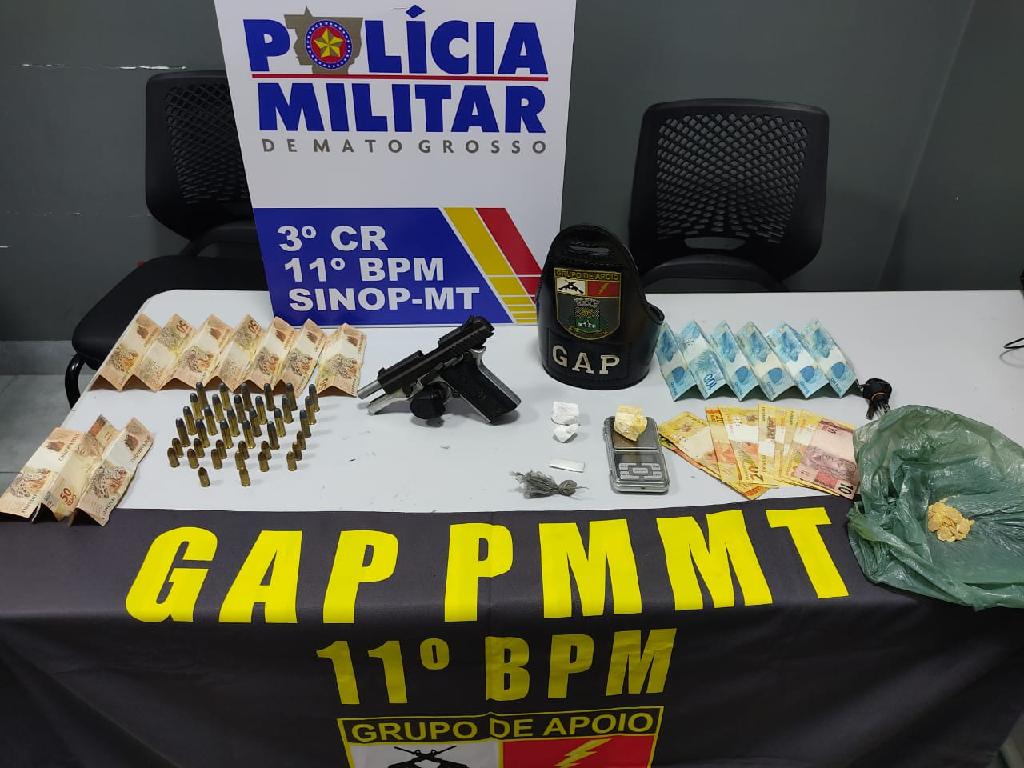 dois homens sao presos com arma e cocaina que seria vendida em festa