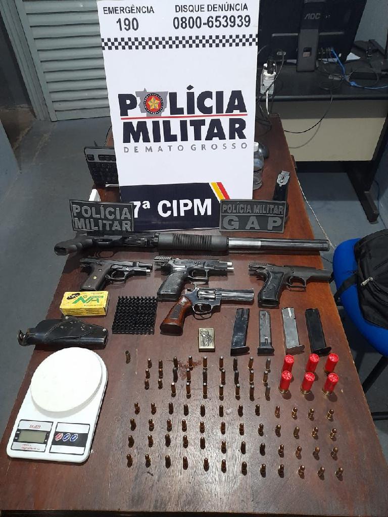 gap prende homem e apreende arsenal de armas de fogo em jaciara