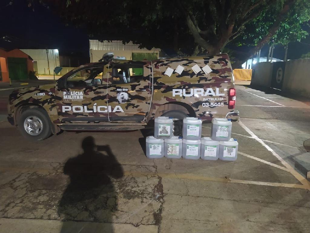 patrulha rural recupera veiculo roubado apreende arma de fogo e 160 litros de