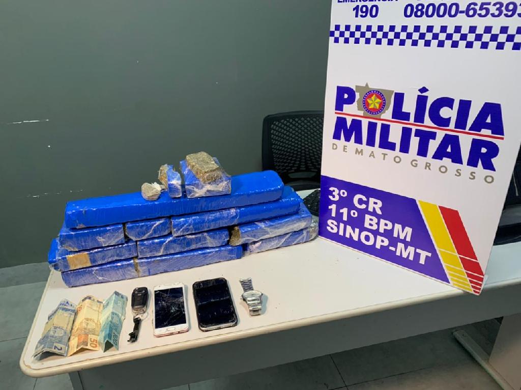 pm prende dois homens com 10 kg de maconha e gera prejuizo de r 25 mil aos criminosos