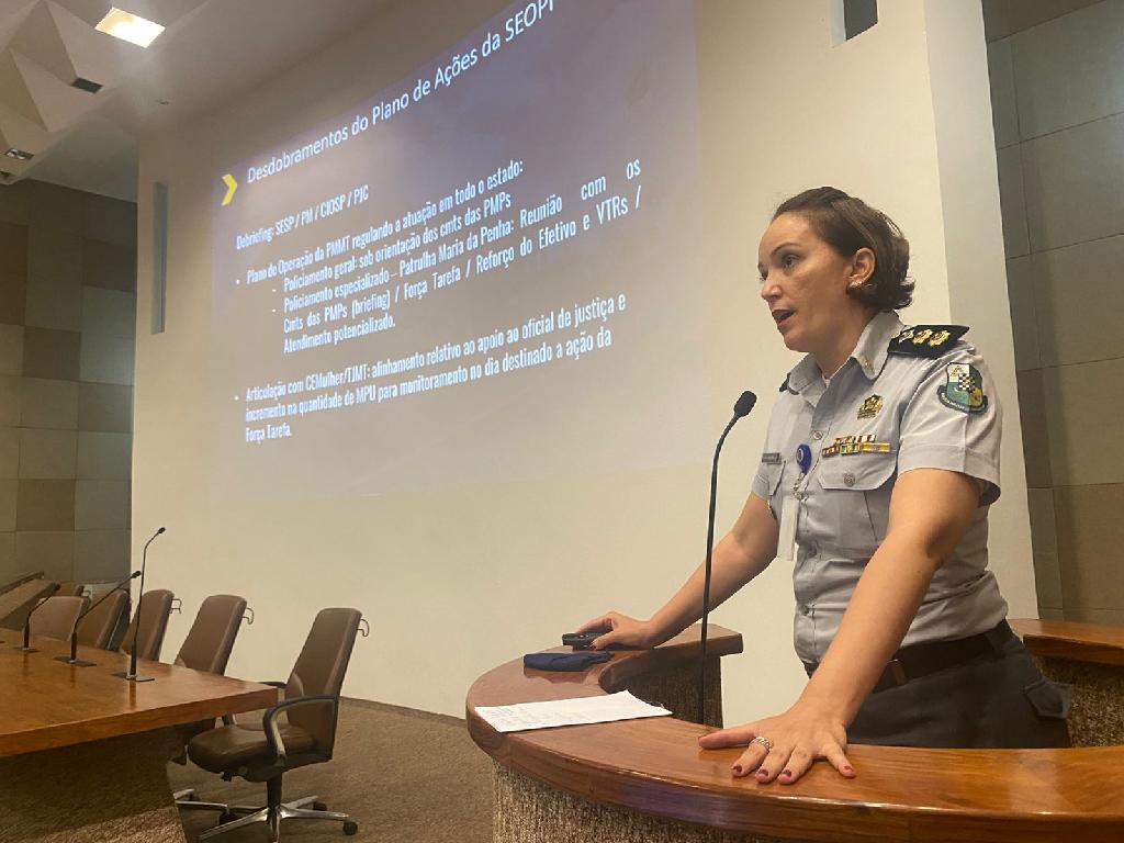 policia militar de mato grosso participa do debriefing operacao nacional maria da penha do ministerio da justica