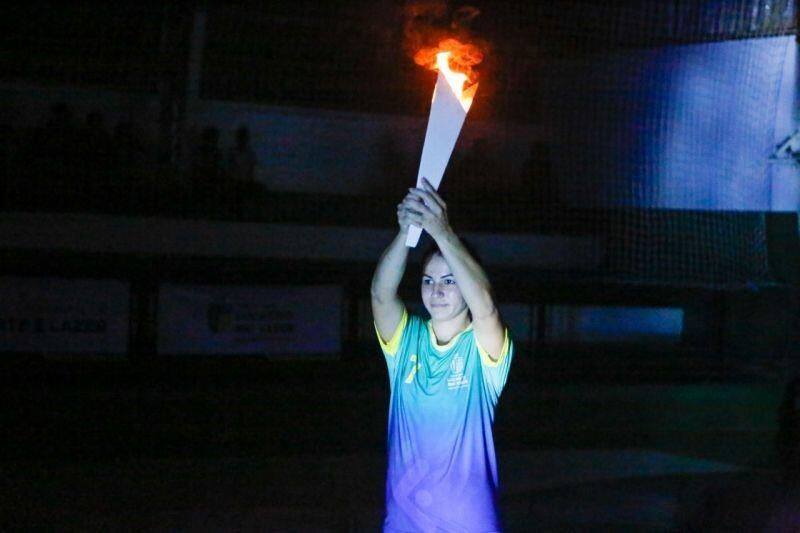 acendimento de chama olimpica marca inicio dos jogos abertos mato grossenses