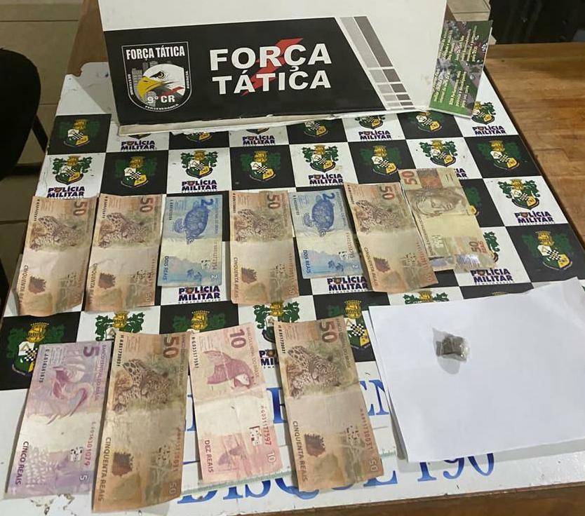 dupla e flagrada com maconha e dinheiro falso em alta floresta