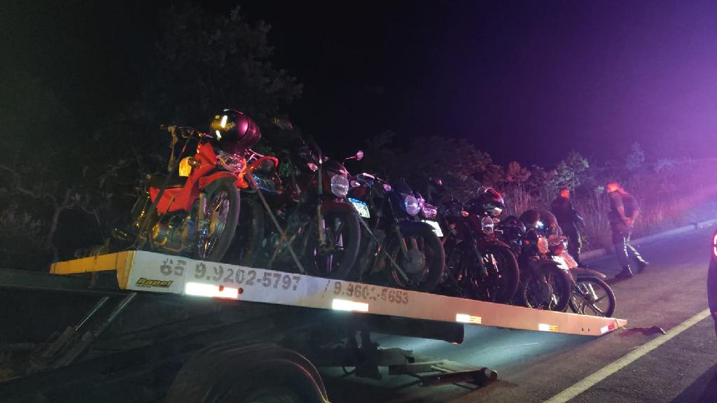 pm flagra racha de veiculos e prende 11 motociclistas em flagrante na capital