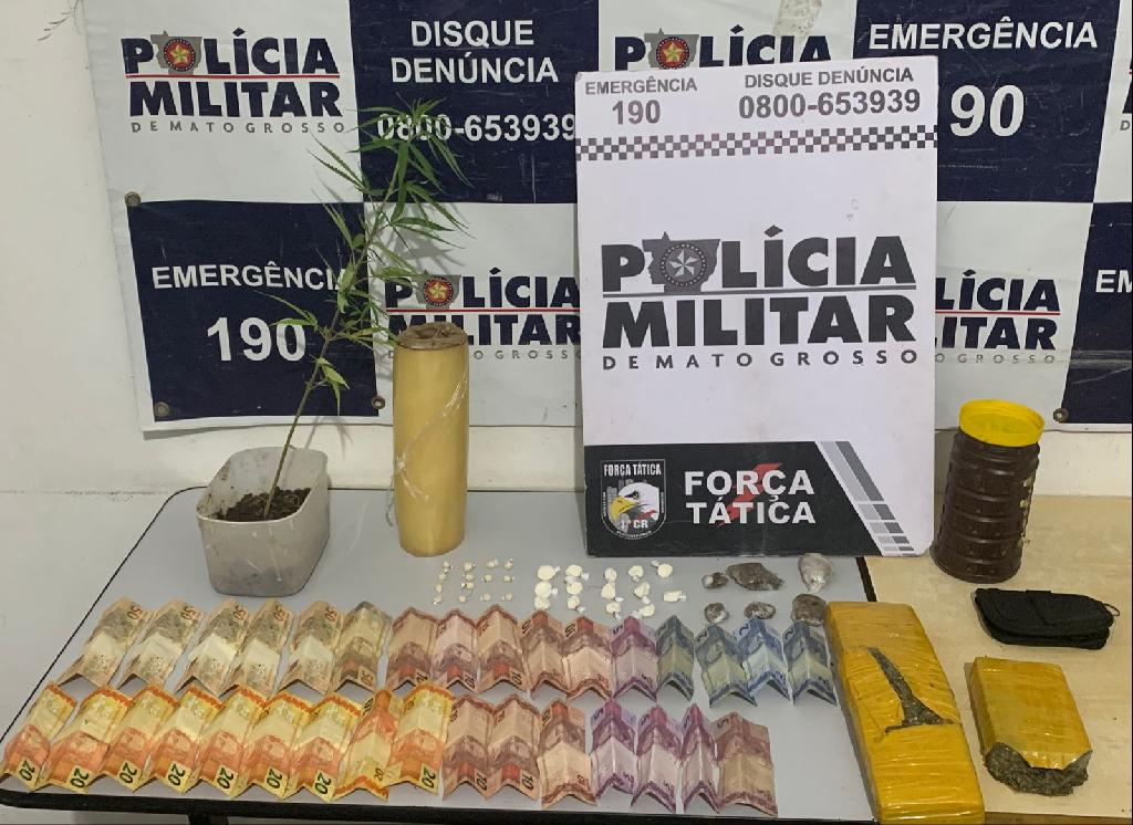 pm prende homem em flagrante por trafico e cultivo ilicito de drogas na capital