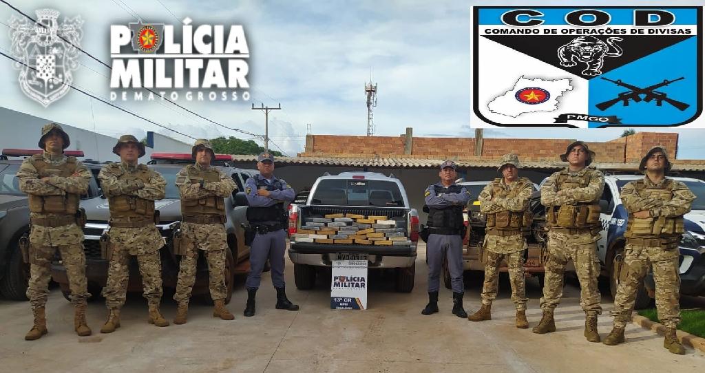 policia militar apreende 40 kg de cocaina e prende dupla por trafico de drogas no interior