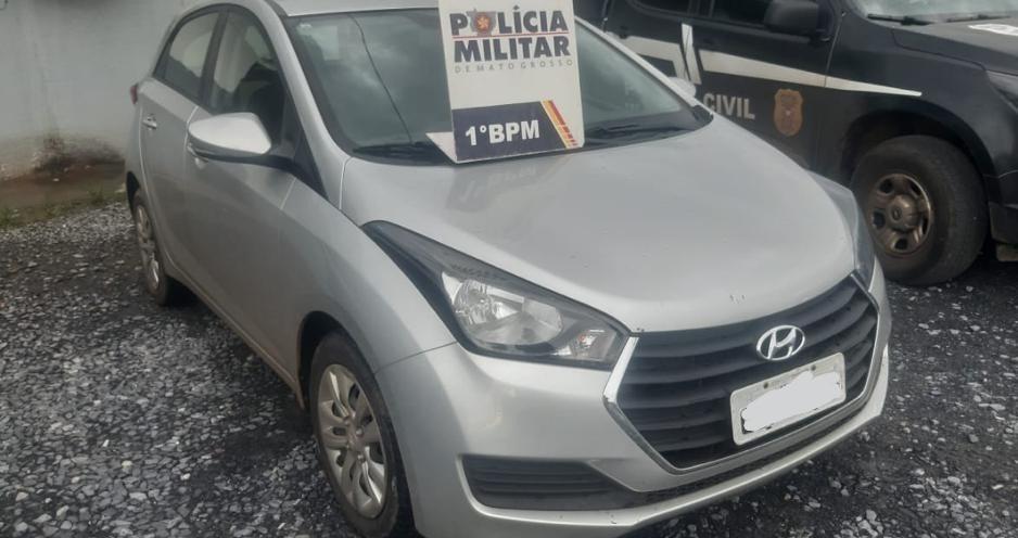 policia militar recupera veiculo roubado em cuiaba