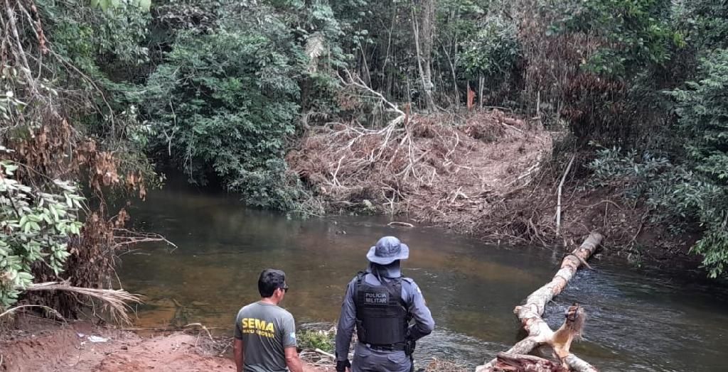 sema desmonta acampamento ilegal e aplica multa de r 50 mil por crime ambiental