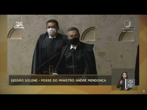 video presidente do senado participa da cerimonia de posse de andre mendonca no stf