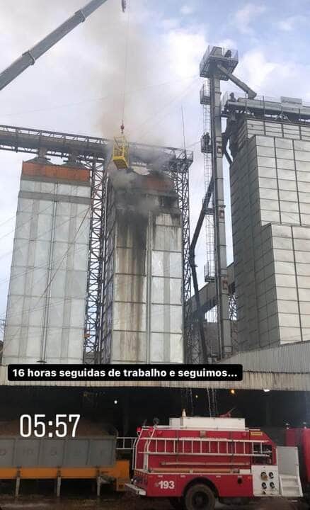 Em Lucas: bombeiros combatem incêndio de grande proporção em silo de grãos 82 WhatsApp Image 2022 01 14 at 07.28.37