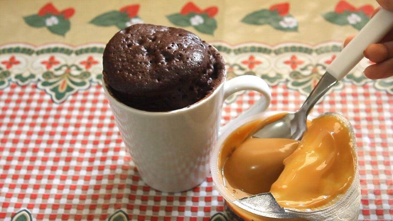 receita de bolo de caneca de chocolate