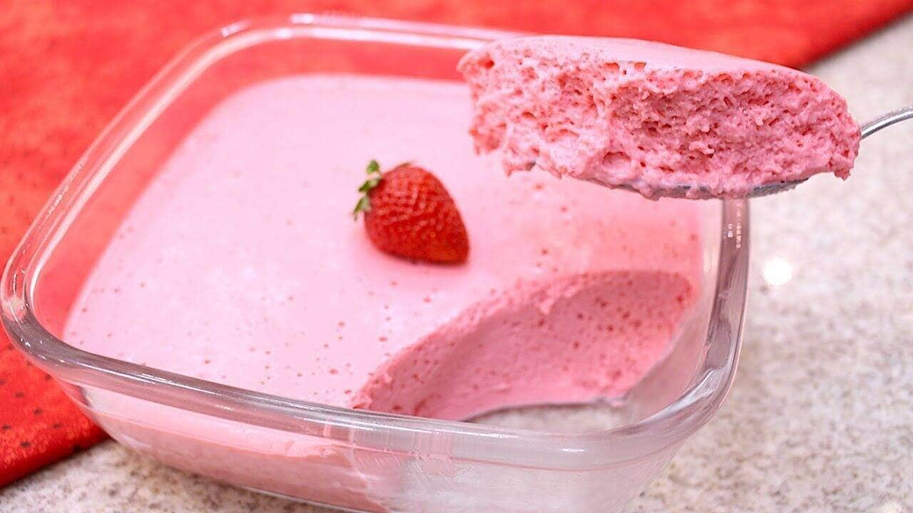 receita de mousse de morango