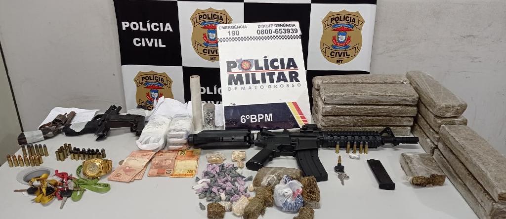 operacao integrada prende 12 em flagrante e apreende armas e drogas