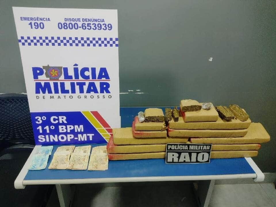 pm prende tres pessoas por trafico de drogas e apreende 15 kg de maconha