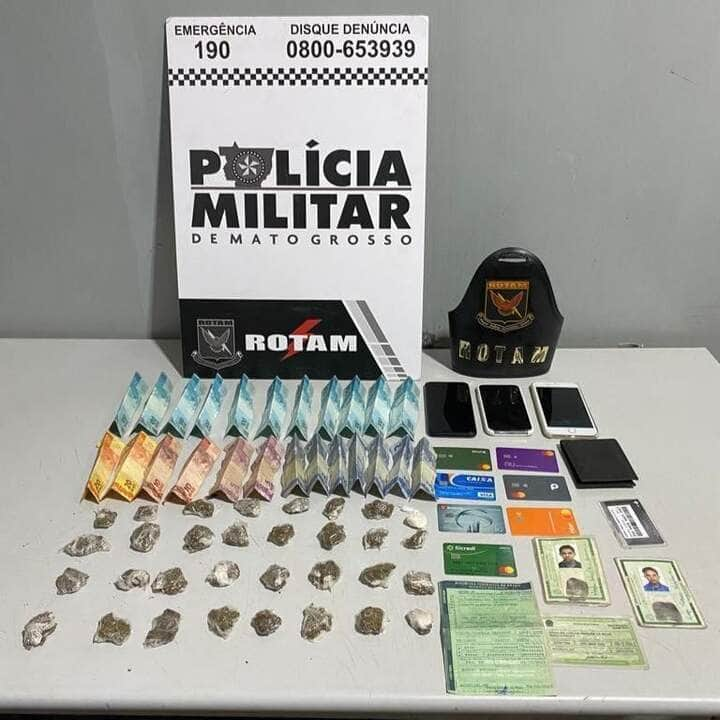 rotam prende tres homens por estelionato e trafico de drogas