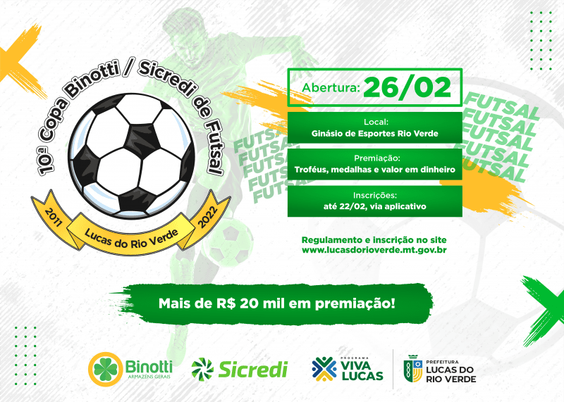 secretaria de esporte e lazer abre inscricoes para campeonato de futsal