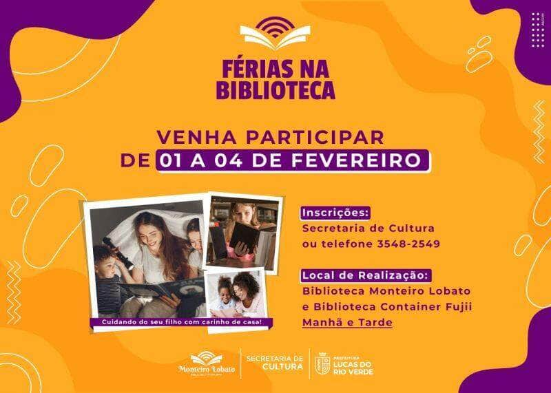 ‘ferias na biblioteca’ inicia acoes do ano com oficinas da secretaria de cultura