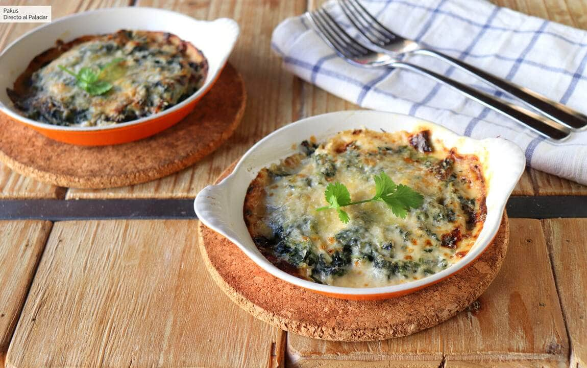 Espinafre gratinado no forno a receita deliciosa e muito fácil de fazer sucesso com as entradas