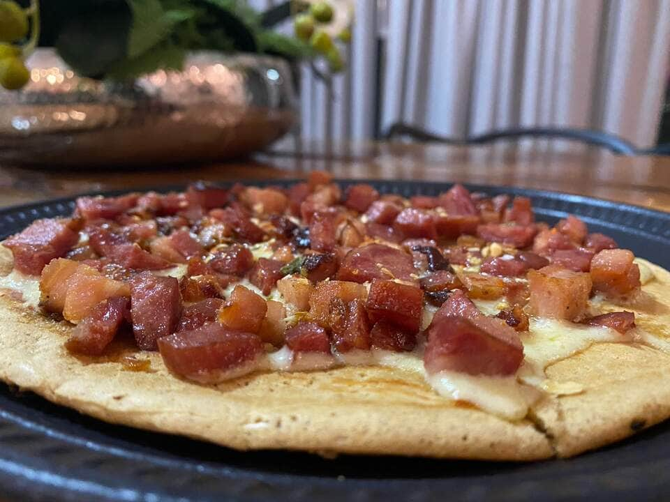 Receita de Pizza Fit com Aveia na Frigideira; uma delícia